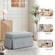 preview thumbnail 101 of 152, Rectangle Chenille Upholstered Storage Ottoman