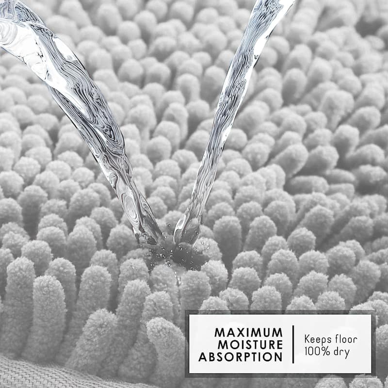 Empyrean Non-Slip Super Plush Chenille Bathroom Rugs