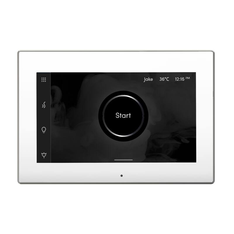 Mr Steam ISX Isteamx Steam Shower Control and Steamhead - White / Brilliant Black