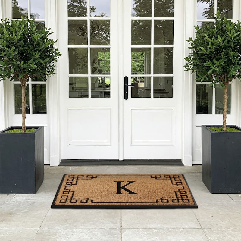 A1HC Natural Coir & Rubber Door Mat, Heavy Duty, Dirt Trapping, Long-Lasting Entrance Doormats,Thick & Durable Outdoor Entry Mat