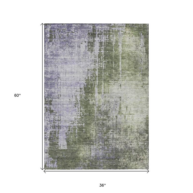 HomeRoots Abstract Transitional Rectangle Outdoor Rug