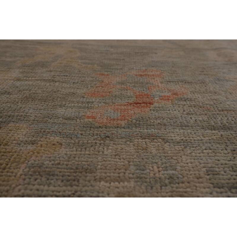 Transitional Oushak Turkish Area Rug Handmade Wool Carpet - 8'0"x 9'9"