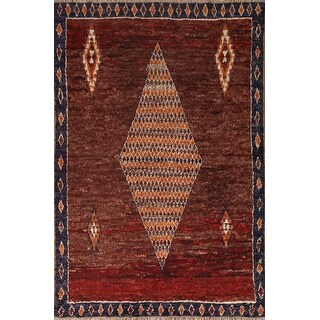 Moroccan Geometric Rug Tribal Moroccan Geometric Area Rug Wool Hand-knotted Carpet - 5'8