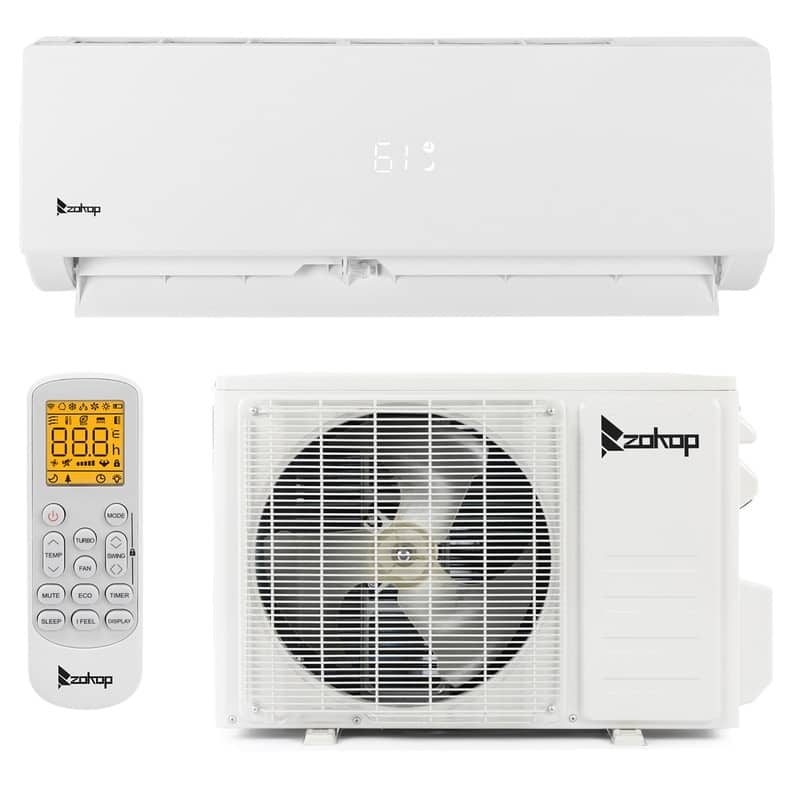 ZOKOP 12000 BTU 115V Mini Split Air Conditioner with Heater and Remote
