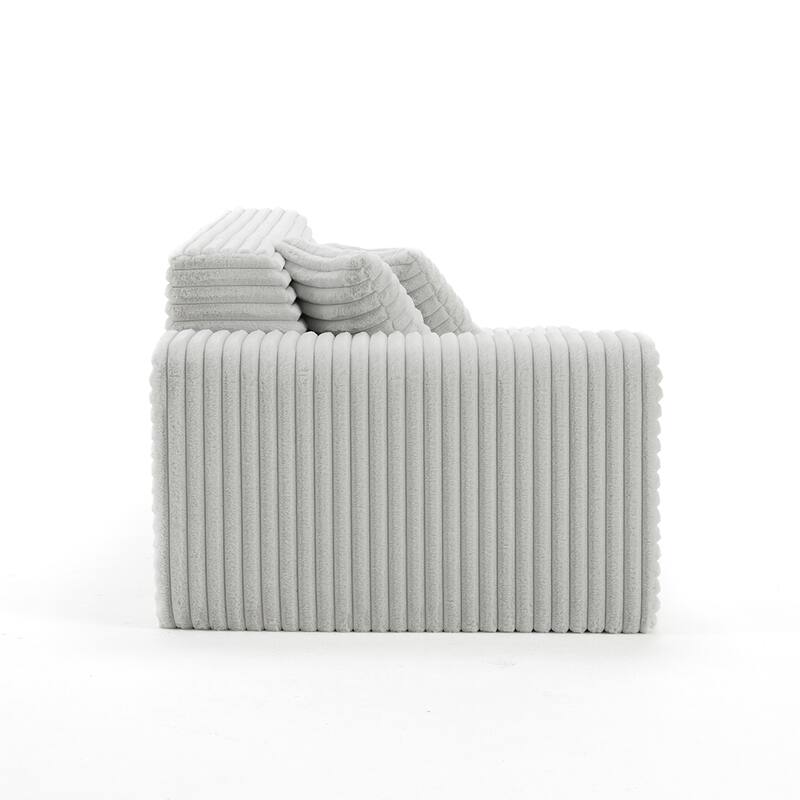 81" W No Assembly Required Couch Plush Corduroy Loveseat Sofa
