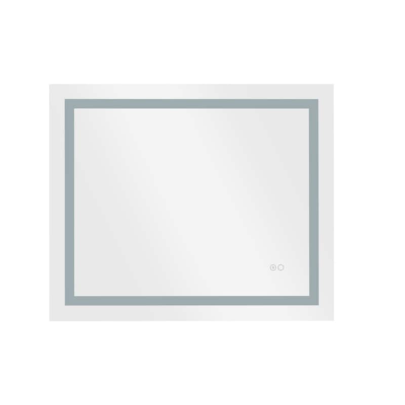 LED Backlit Frameless Bathroom Vanity Mirror with Anti-fog