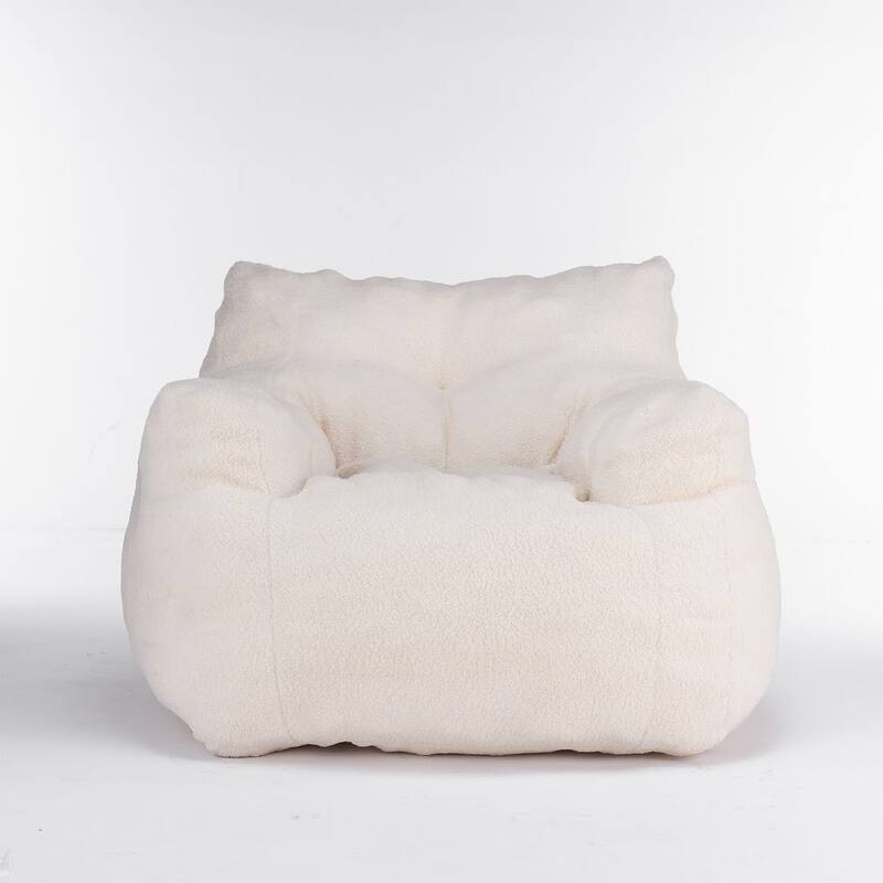 Modern & Elegant Bean Bag Chair | High Resilience Foam | Teddy Fabric or Cotton Linen | Versatile Lounge Seating