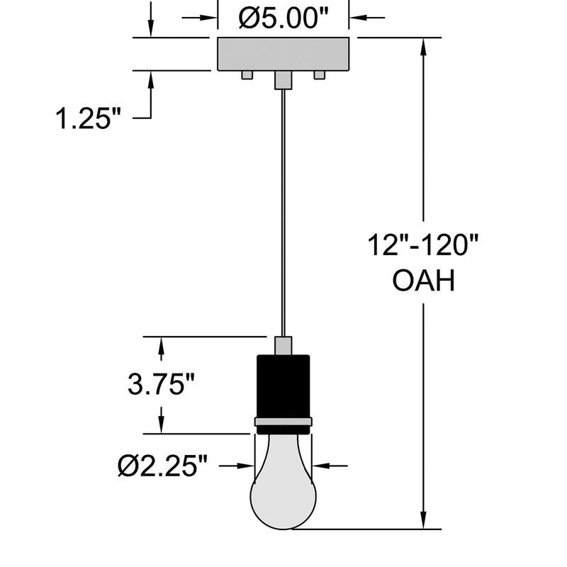 Access Lighting Port Nine Bare Martini LED Pendant - Replaceable LED