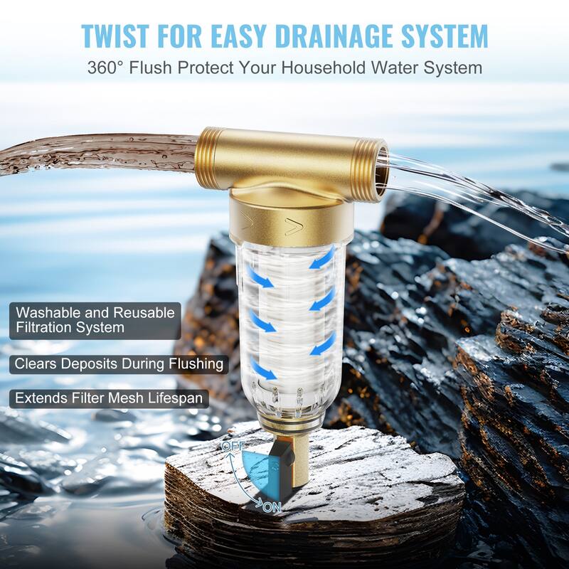 Spin Down Filter for Whole House Water Filtration Systems