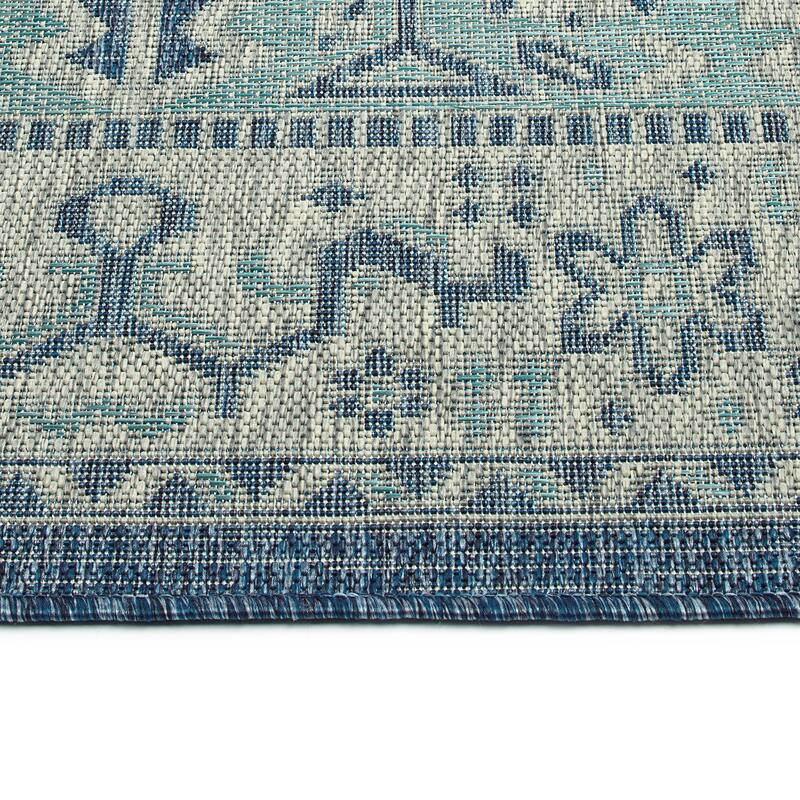 ARE02 Arelow Grey Machine Made Flatweave Indoor - Outdoor Area Rug