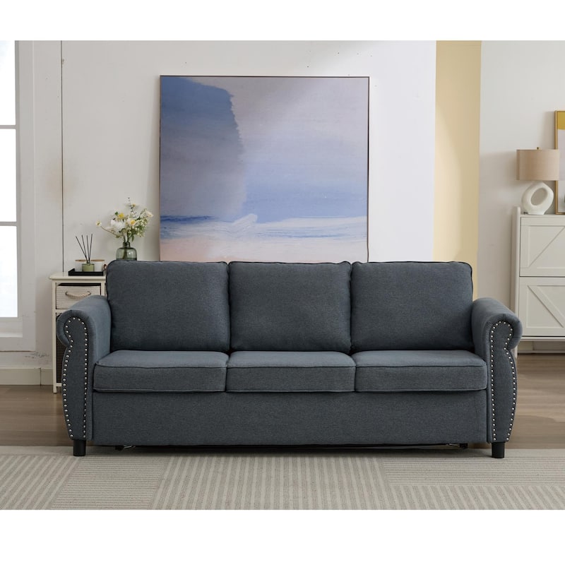 81.5" 2-in-1 Queen Convertible Sleeper Sofa Bed