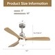 preview thumbnail 70 of 97, Sofucor 48/52 Inch Wood Ceiling Fan with Light and Remote/Smart App Voice Control, Dimmable Lights Included