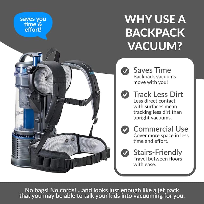 Prolux 2.0 Residential Bagless Backpack Vacuum with Deluxe 1 1/2 inch Tool Kit