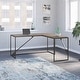 preview thumbnail 20 of 25, Industrial Desk with 37-inch Return Restored Gray
