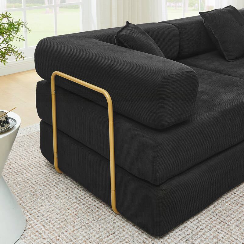 Modular Sectional Sofa with L-Shape Chaise, Boneless Cloud Couch with Deep Seat