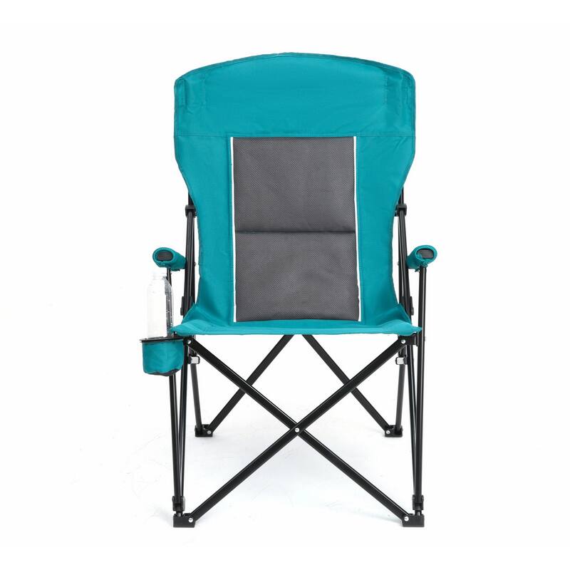 Oversized Heavy Duty Portable Camping Chair with Cup Holder, High Back