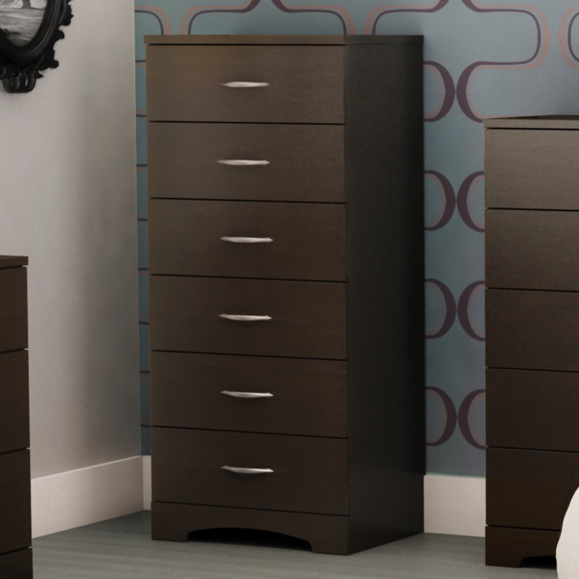 Chocolate South Shore Step One 6-Drawer Double Dresser