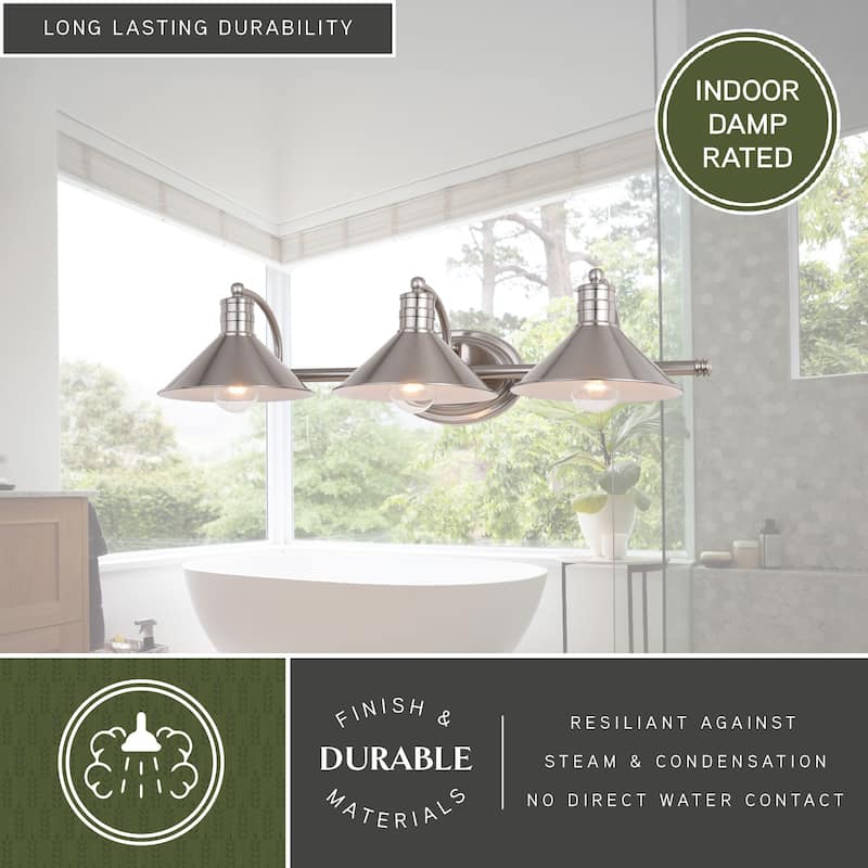 Akron 3 Light Farmhouse Barn Bathroom Vanity Fixture