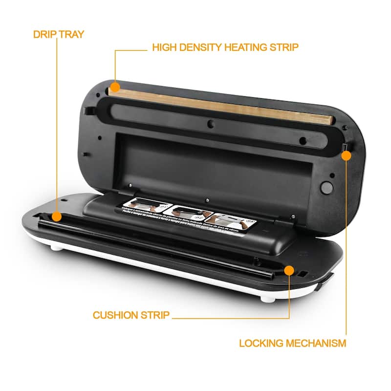 MegaChef Home Dual Mode Vacuum Sealer and Food Preserver with Bags