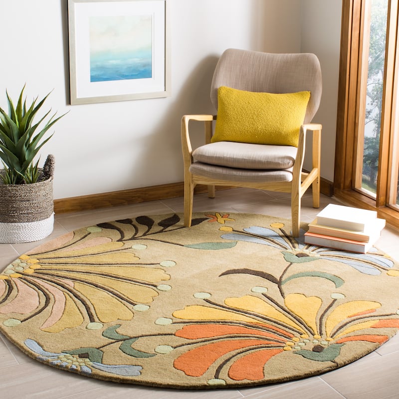 SAFAVIEH, Handmade Soho Renada Floral N.Z. Wool Rug