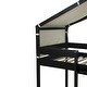 preview thumbnail 34 of 34, Twin Over Twin House Bunk Bed with Tent, Solid Wood Double Bedframe