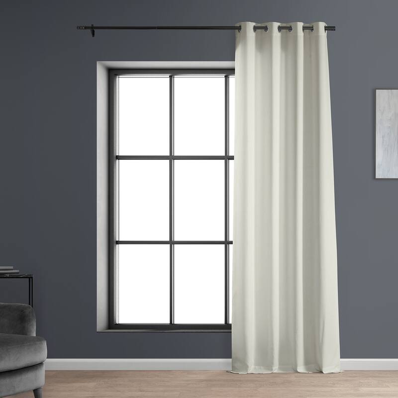 Exclusive Fabrics Italian Faux Linen Grommet Room Darkening Curtains (1 Panel) - Contemporary Elegance, Stylish Functionality