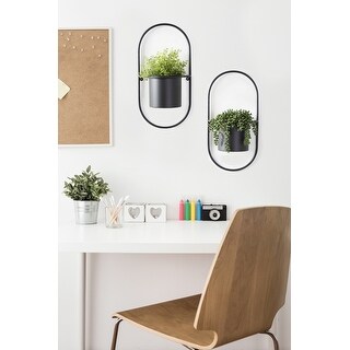 Kate and Laurel Opyd Capsule Metal Hanging Planter - 10x20