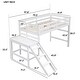 preview thumbnail 12 of 16, Twin Size Loft Bed Platform Kids Bed with ladder, Grey