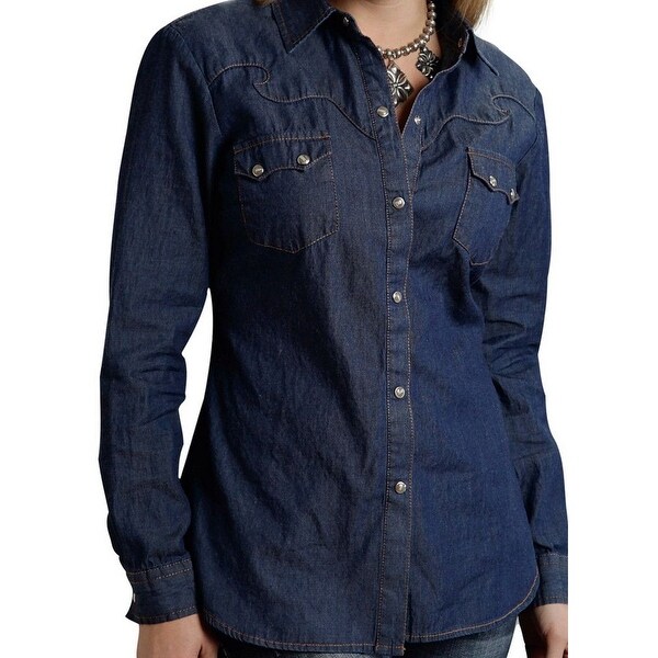 denim long shirt for ladies