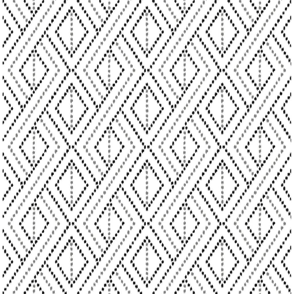 Luxe Haven Boho Grid Toile Peel and Stick Wallpaper