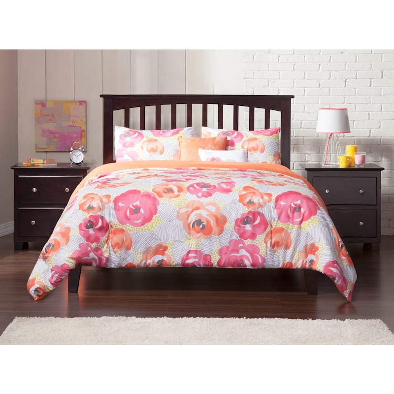 Platform Bed - Stylish Design Slats & Elegant Headboard - Modern Bedroom Furniture