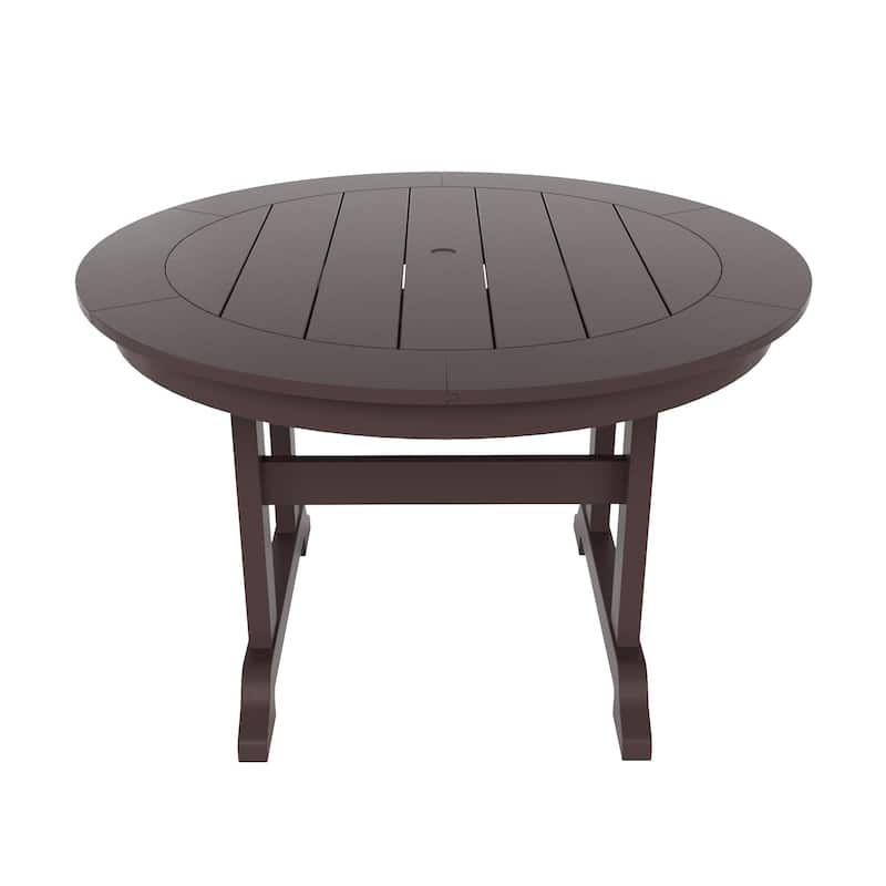 Shoreside 5-Piece Square Poly Eco-Friendly All Weather Outdoor Dining Set with Armchairs