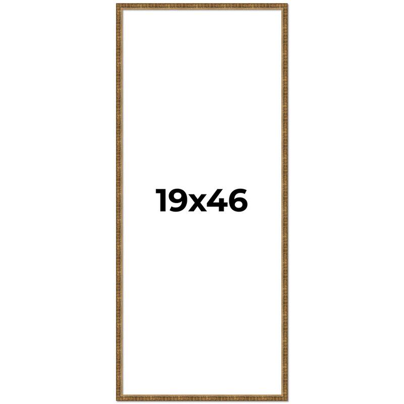 19x46 Frame Gold Kingsley Distressed Solid Wood Picture Frame Width