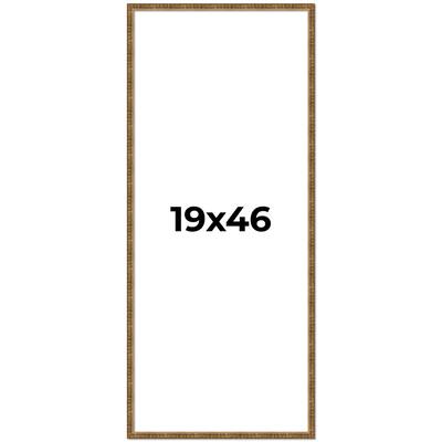 19x46 Frame Gold Kingsley Distressed Solid Wood Picture Frame Width