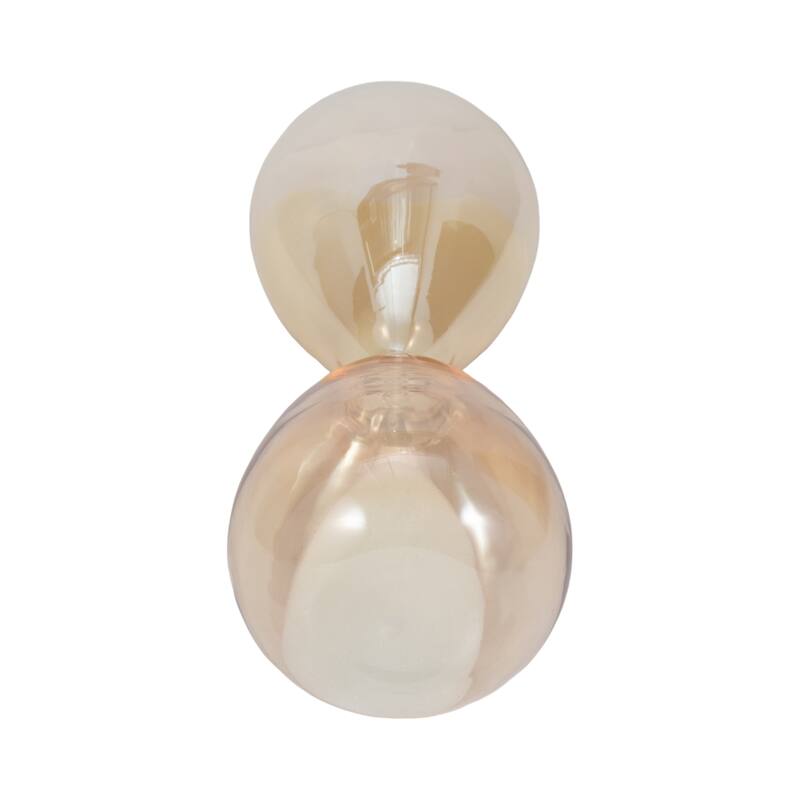 Modern Glass Hourglass Sculpture - Home Decor