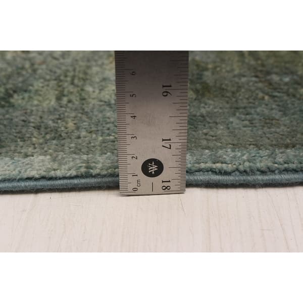 ECARPETGALLERY Hand-knotted Vibrance Light Blue Wool Rug - 6'8 x 9'11