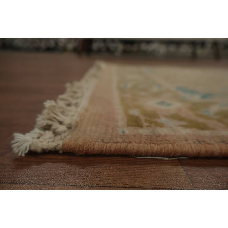 Hand Knotted Oriental 100% Wool Carpet Traditional All-Over Brown Ziegler Area Rug - 3' 9'' X 1' 11''