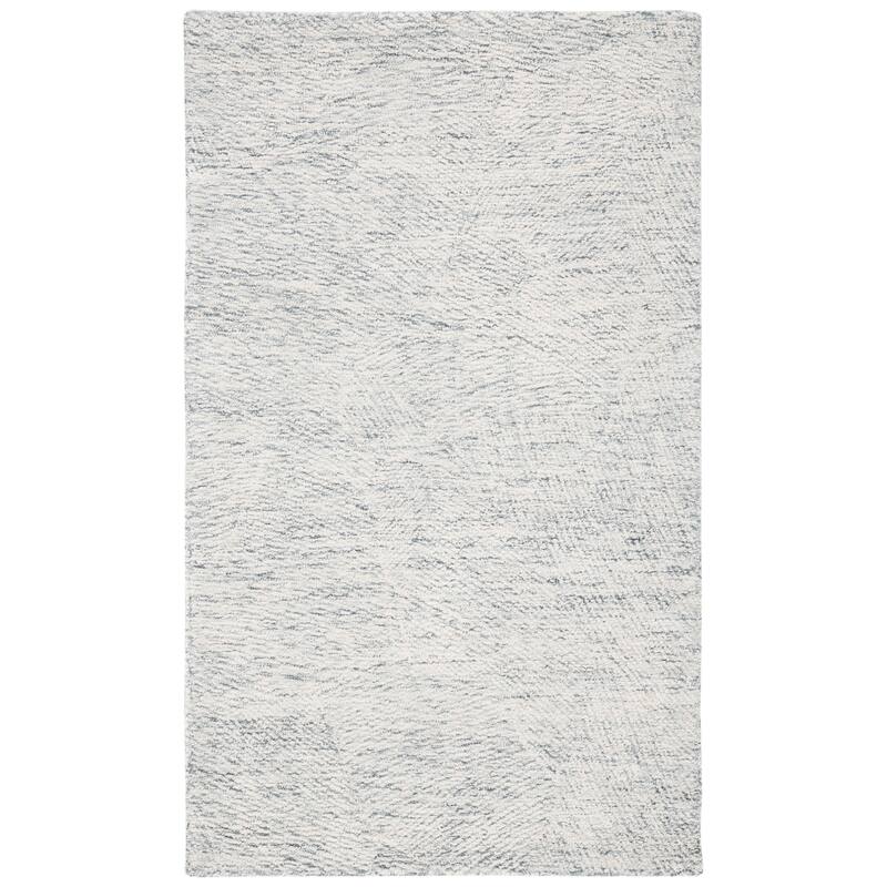 SAFAVIEH Handmade Metro Rozsika French Country Wool Rug - 2' x 3' - Dark Grey/Ivory