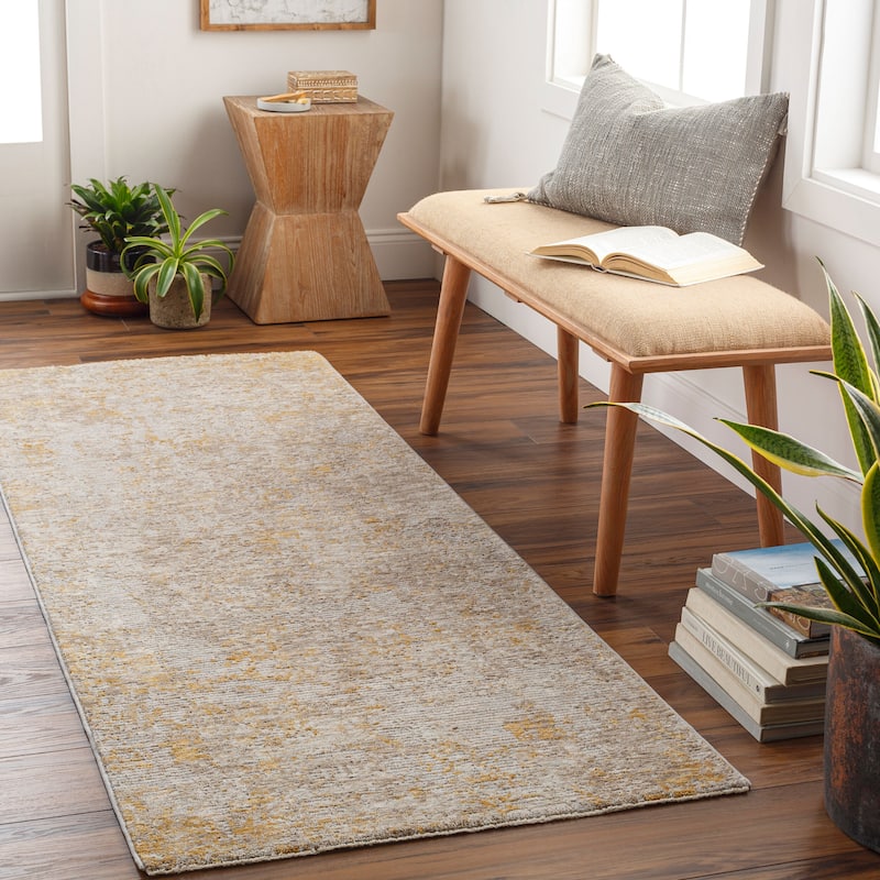 Livabliss Modern & Contemporary Reina Abstract Area Rug - 2'7" x 10' - Gray