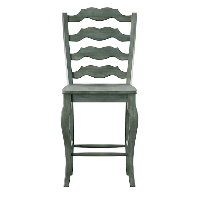 Eleanor French Ladder Back Wood Counter Chair (Set of 2) by iNSPIRE Q Classic