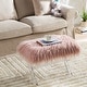 preview thumbnail 5 of 18, Glitzhome Modern Faux Fur Acrylic Accent Bench Ottoman