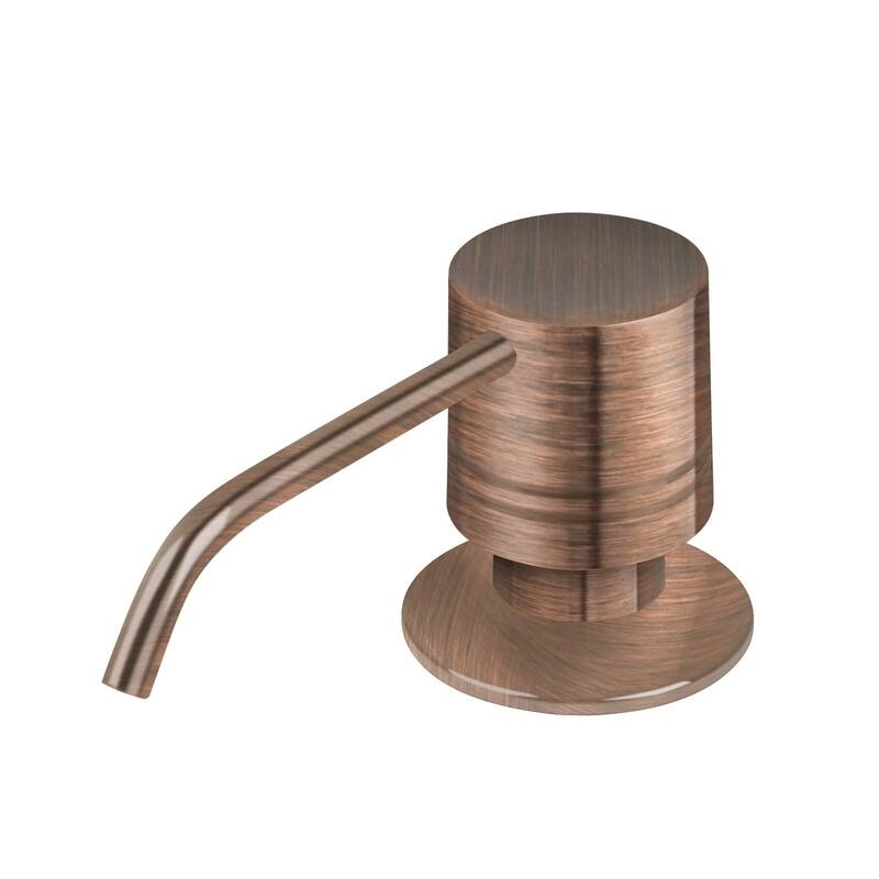 Built in Copper Soap Dispenser Refill from Top with 17 OZ Bottle - 3 Years Warranty