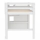 preview thumbnail 23 of 21, Castle Style Twin Size Low Loft Bed with Storage Staircase and Window Design, Playhouse Design Loft Bedframe with Guardrails