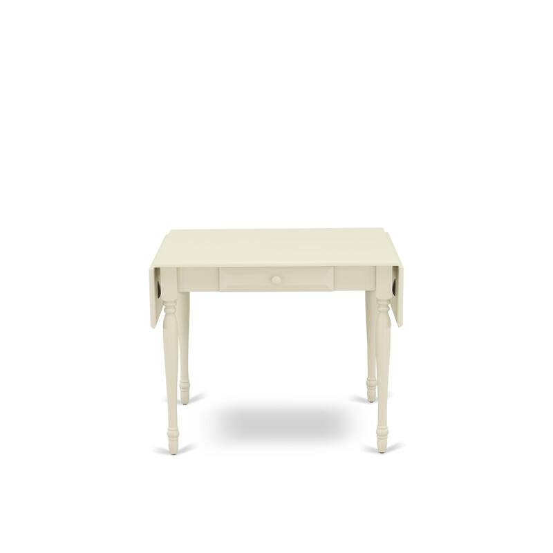 East West Furniture Dining Table Set Includes a Rectangle Kitchen Table and Parson Chairs, Linen White (Pieces Options)
