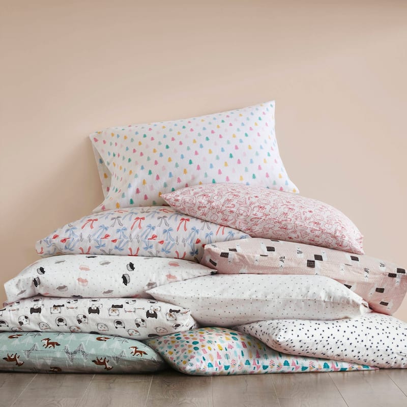 Intelligent Design Cozy Soft Cotton Flannel Printed Sheet Set