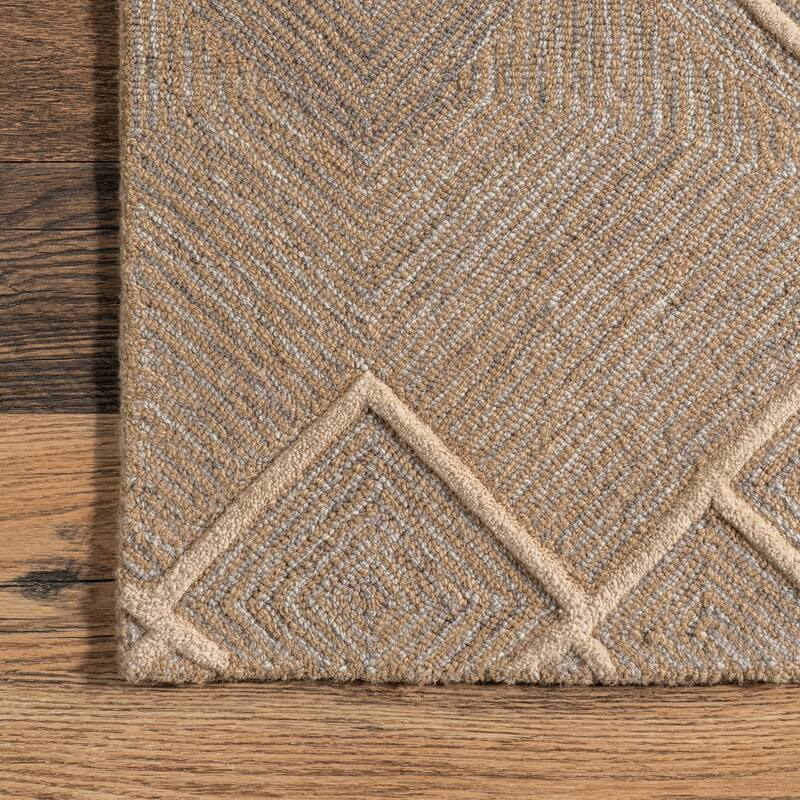 Nuloom Kassy Modern Geometric Wool Area Rug