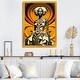 preview thumbnail 1 of 6, Designart "Beautiful Contemporary African Retro Woman VII" African American Framed Art Print Gold - 12 in. wide x 20 in. high