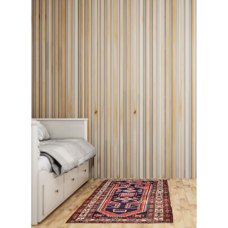 ECARPETGALLERY Hand-knotted Andelz Blue Wool Rug - 4'2 x 8'1