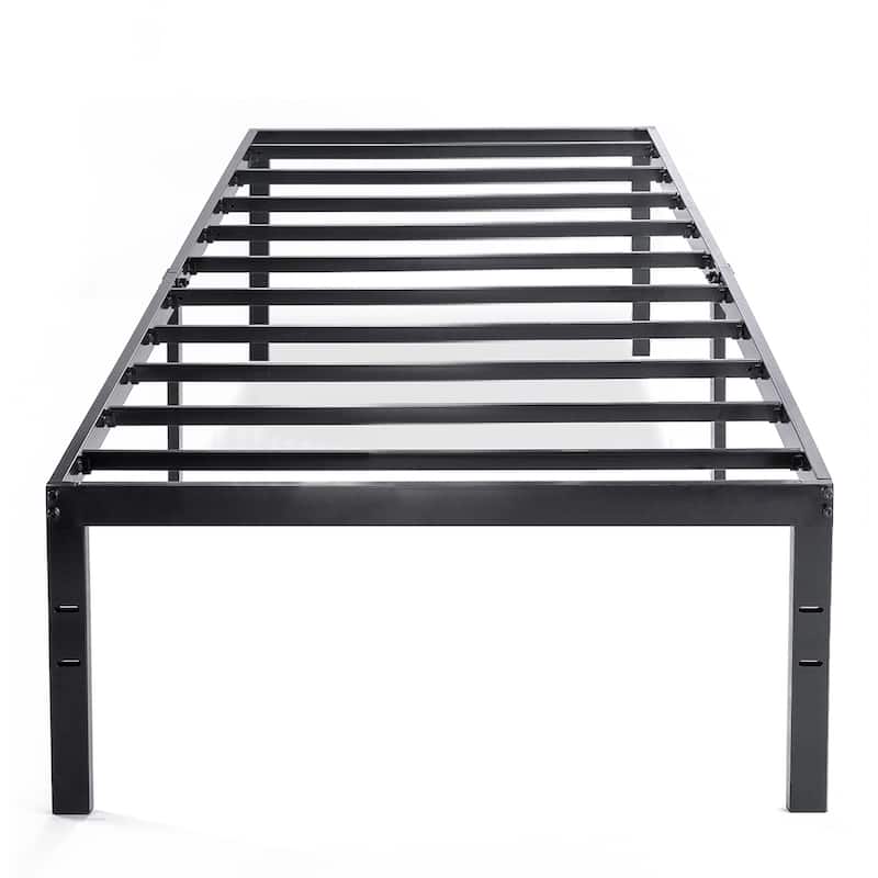 Metal 18-inch Platform Bed with Steel Slats By Crown Comfort