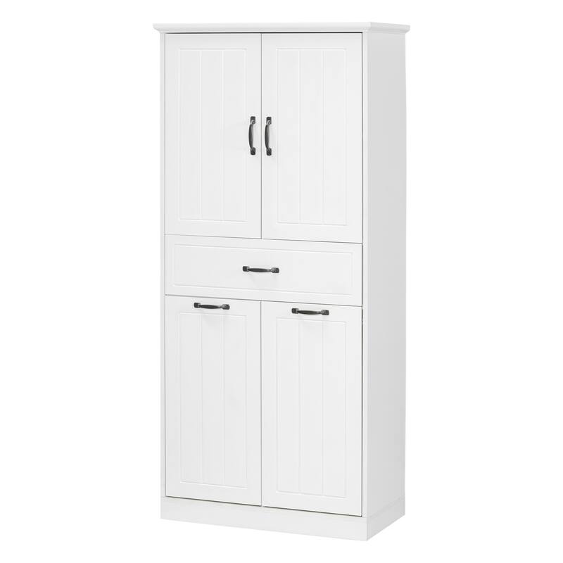 Bathroom Storage Cabinet With Two Laundry Baskets